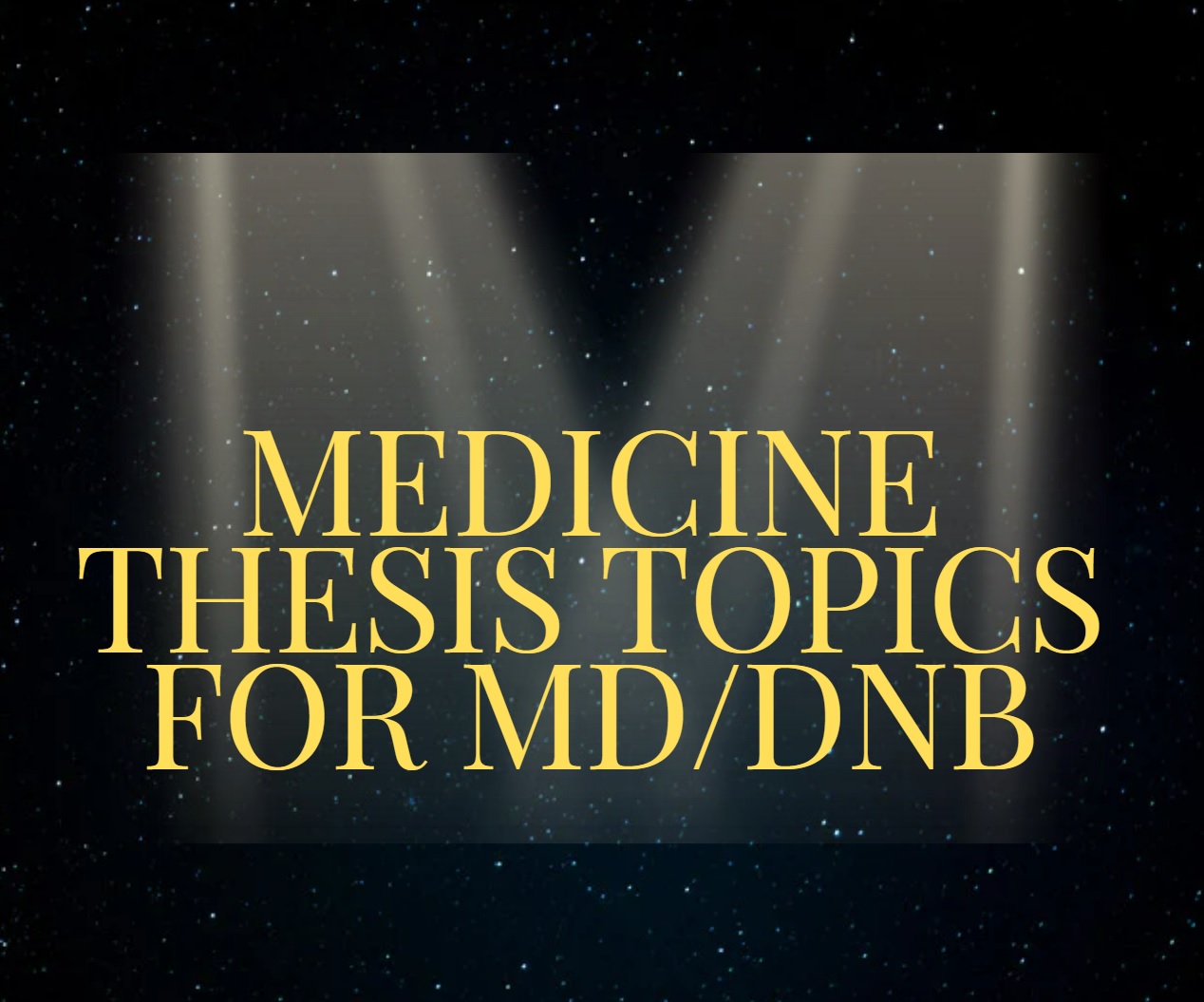 thesis topics medicine