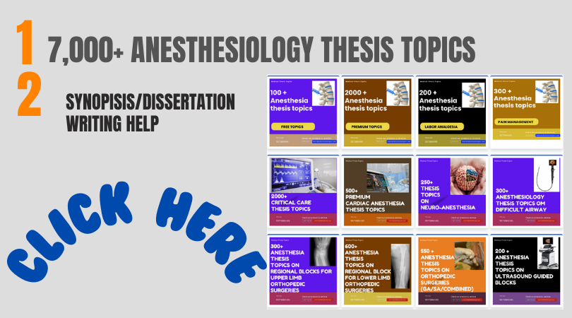 Anesthesiology thesis topics