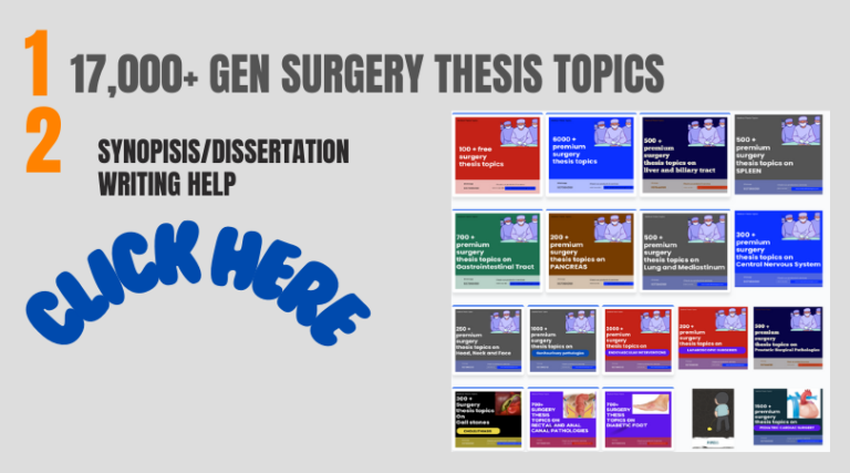 ms general surgery thesis topics